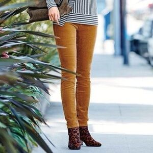Cabi Women's Golden Umber Corduroy Skinmy Pants Size 6